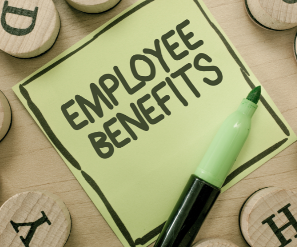 employee benefits written on a piece of paper